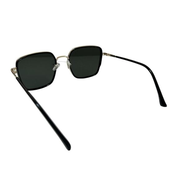 Free People Beau Square Sunglasses in Black Gently Used Boho Quiet Luxury - Picture 3 of 4